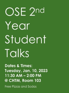 OSE 2nd Year Talks